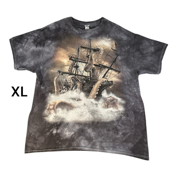 The Mountain Other - The Mountain 2013 Pirate Octopus Dark Grey T-Shirt Sz XL